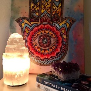 Natural selenite Lamp